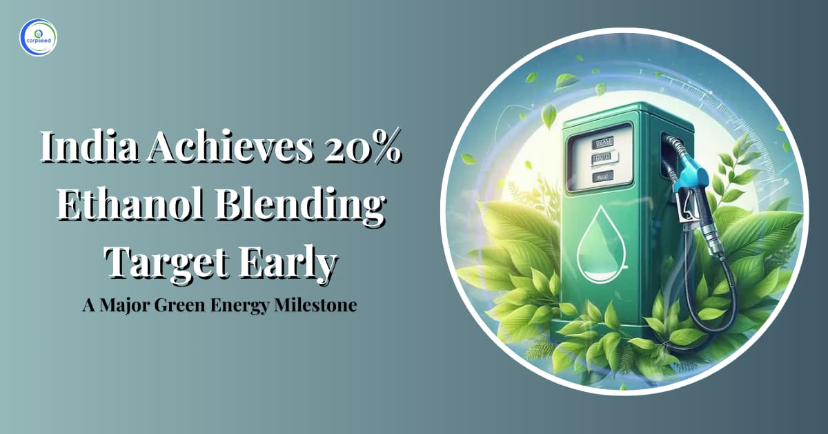 India Achieves 20% Ethanol Blending Target Early: A Major Green Energy Milestone