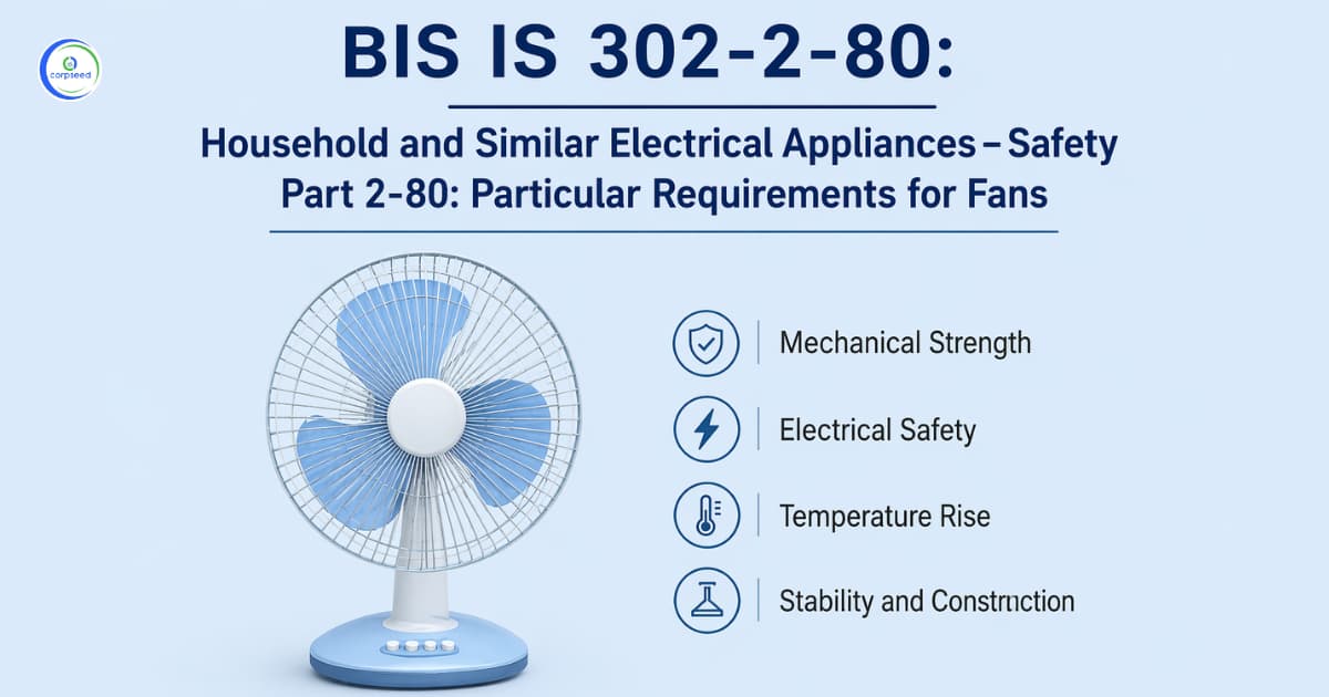 BIS IS 302-2-80: Household and Similar Electrical Appliances โ Safety Part 2-80: Particular Requirements for Fans
