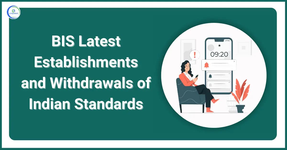 BIS Latest Establishments and Withdrawals of Indian Standards