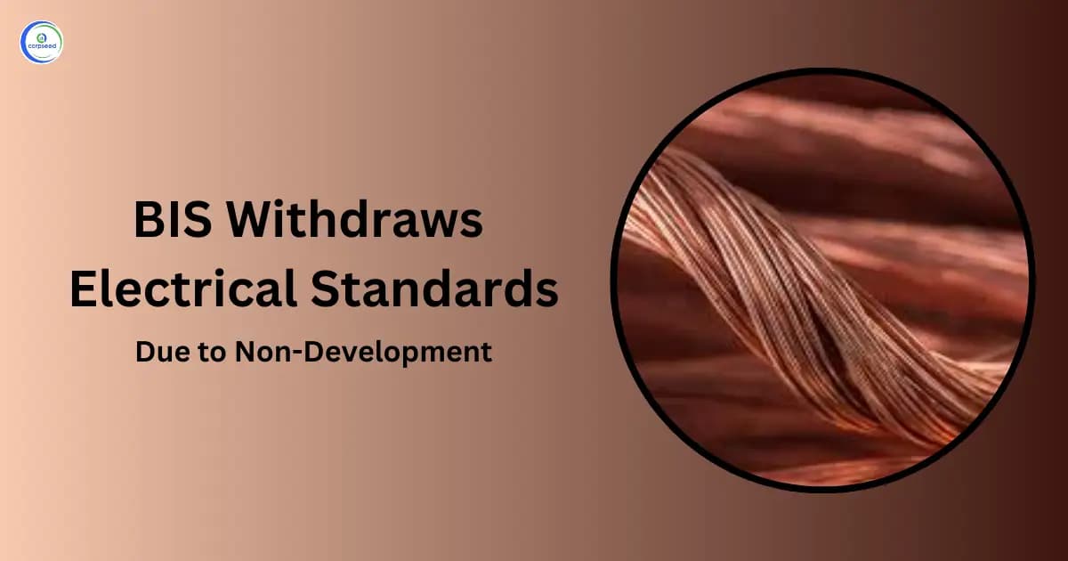 BIS Withdraws Electrical Standards Due to Non-Development