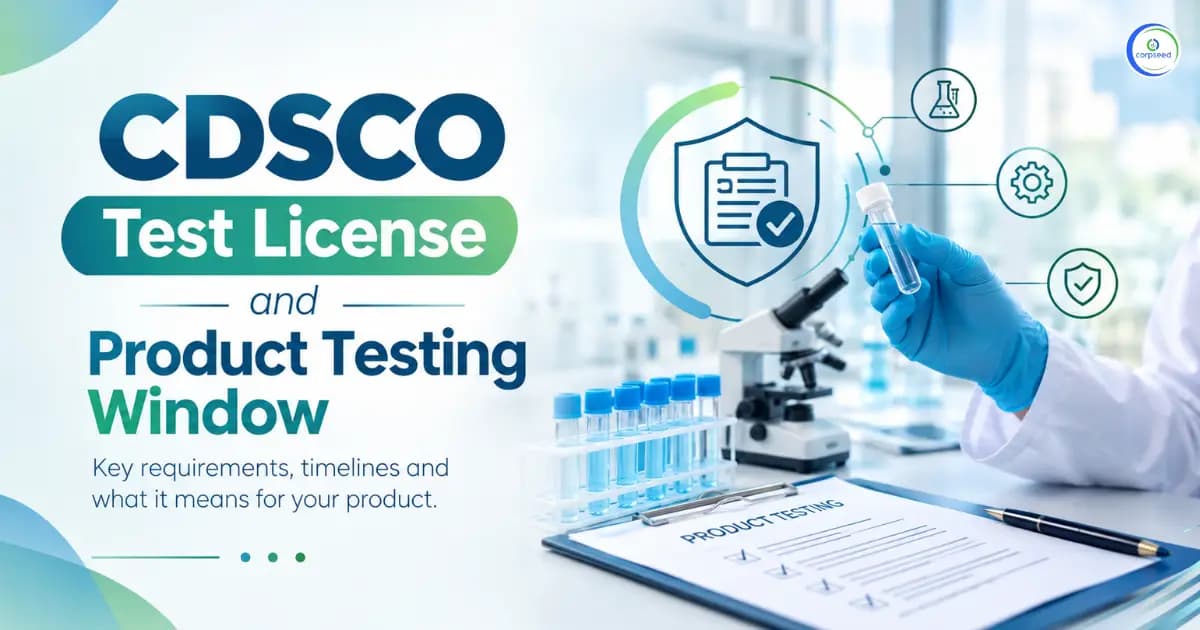 CDSCO Test License and Product Testing Window