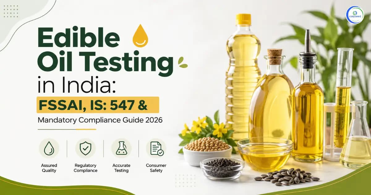 Edible Oil Testing in India: FSSAI, IS: 547 & Mandatory Compliance Guide 2026