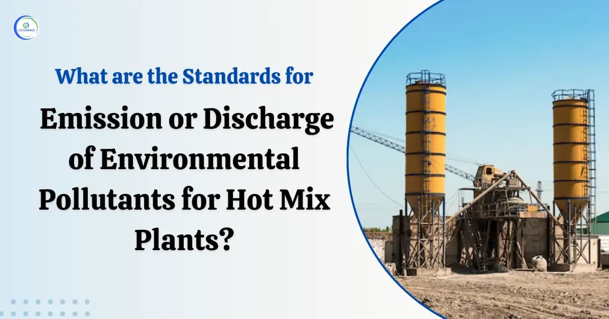 What are the Standards for Emission or Discharge of Environmental Pollutants for Hot Mix Plants?