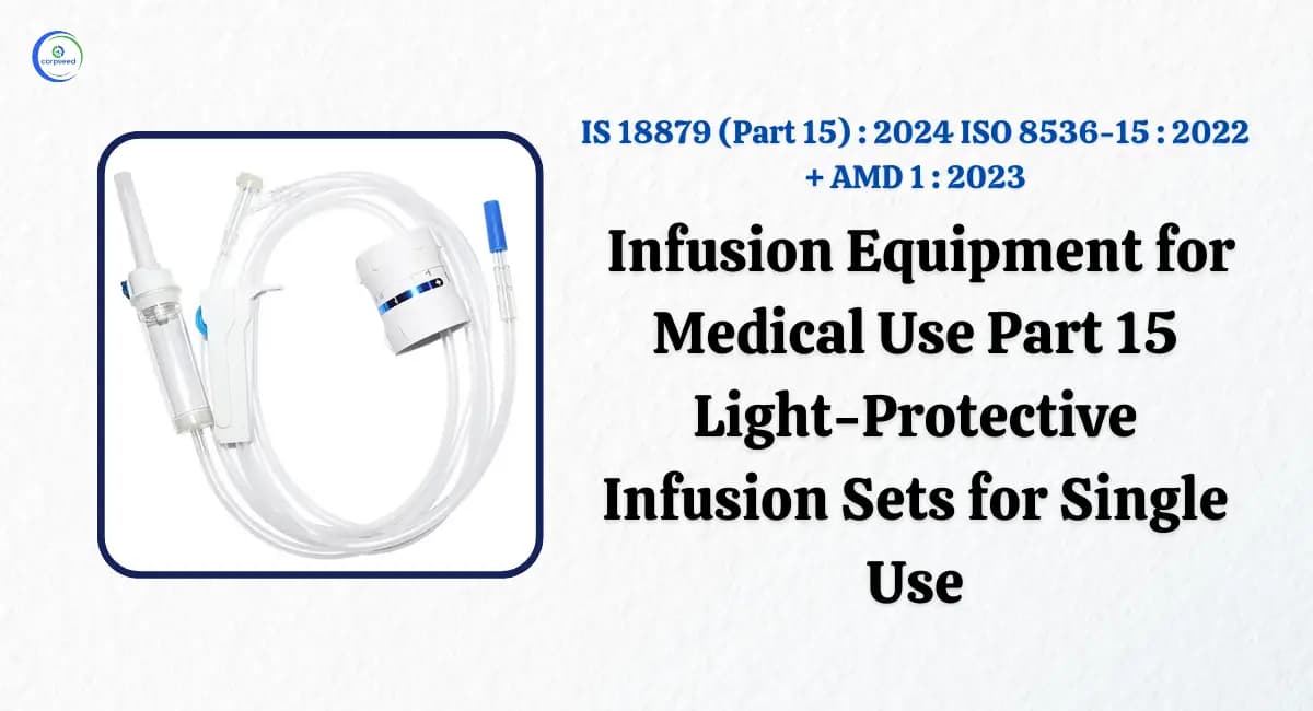 IS 18879 (Part 15): 2024 ISO 8536-15: 2022 + AMD 1: 2023 Infusion Equipment for Medical Use Part 15 Light-Protective Infusion Sets for Single Use