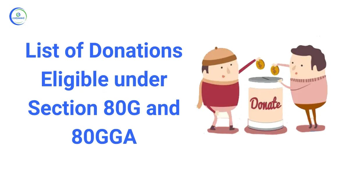 List of Donations Eligible under Section 80G and 80GGA