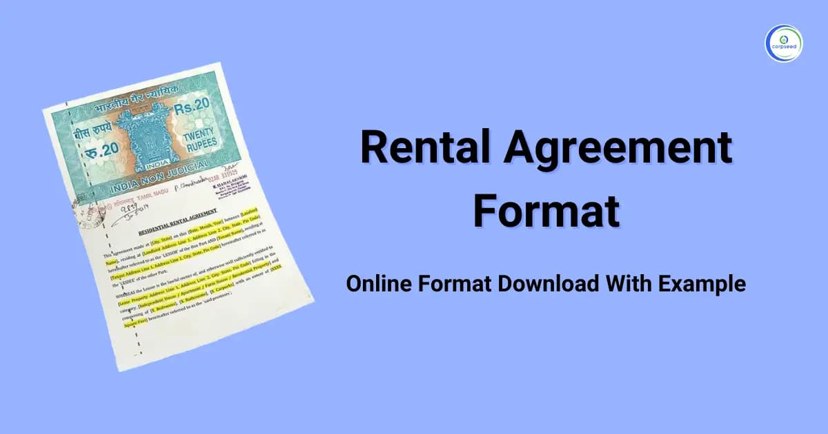 Rental Agreement - Free Online Format Download With Example