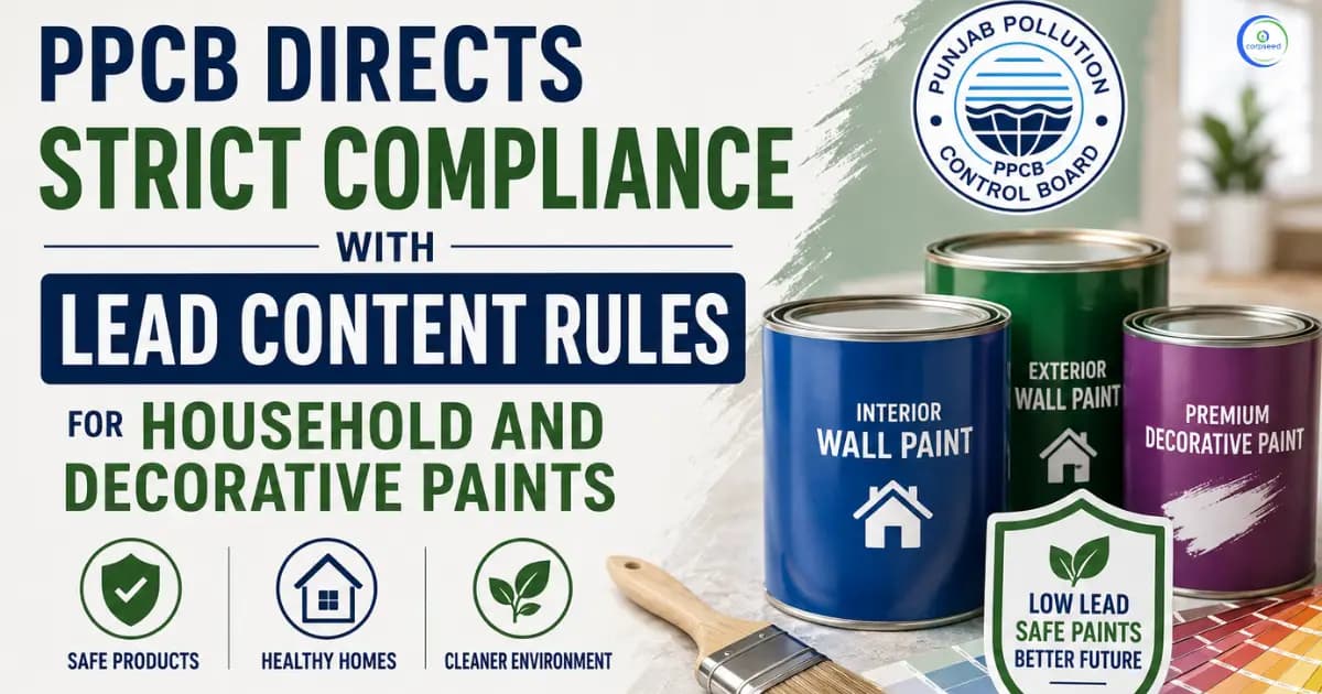 PPCB Directs Strict Compliance with Lead Content Rules for Household and Decorative Paints