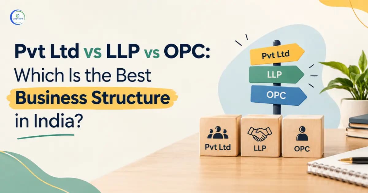 Pvt Ltd vs LLP vs OPC: Which Is the Best Business Structure in India?