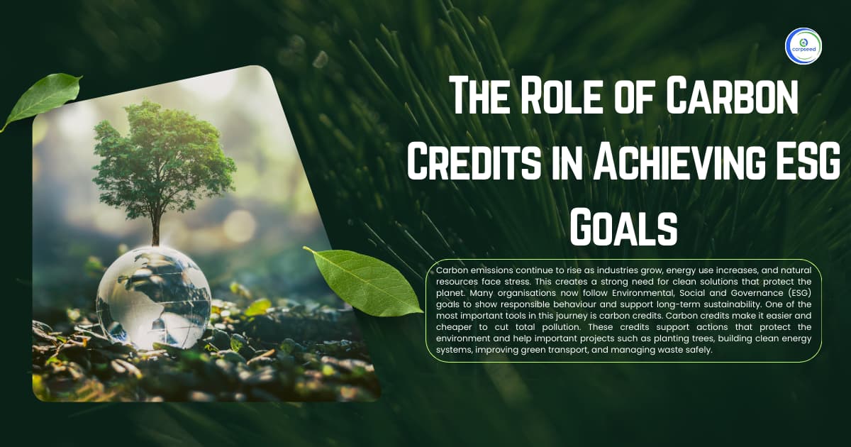 The Role of Carbon Credits in Achieving ESG Goals
