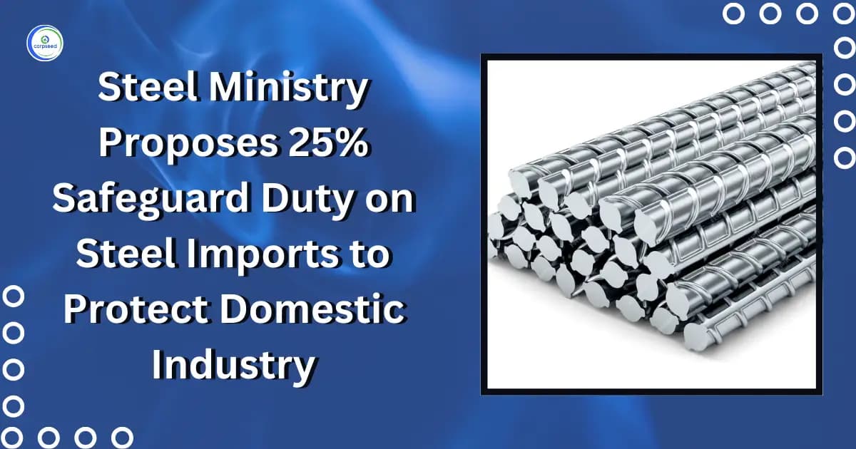 Steel Ministry Proposes 25% Safeguard Duty on Steel Imports to Protect Domestic Industry
