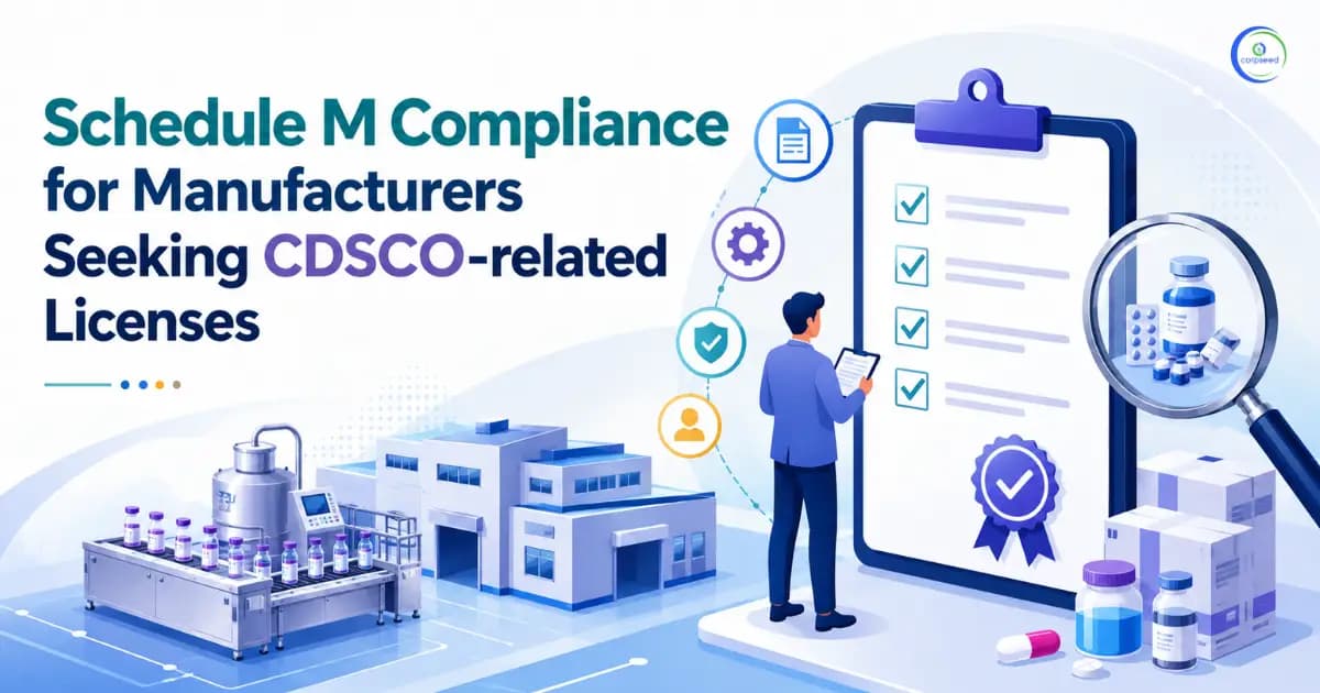 Schedule M Compliance for Manufacturers Seeking CDSCO-related Licenses