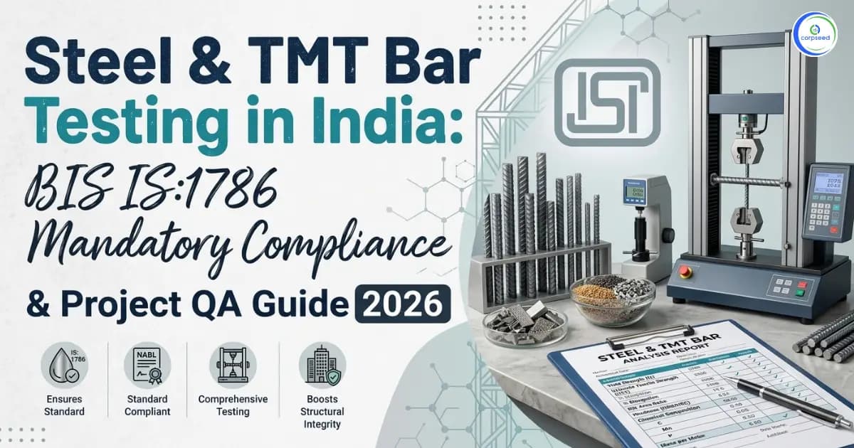 Steel & TMT Bar Testing in India: BIS IS: 1786 Mandatory Compliance & Project QA Guide 2026