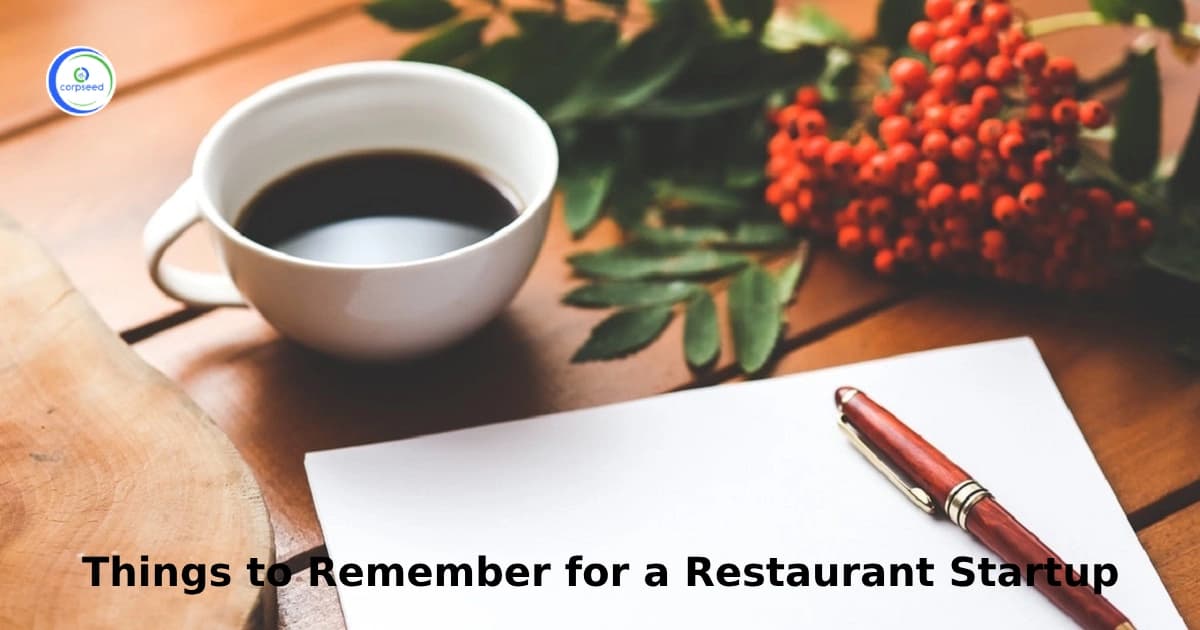 Things to Remember for a Restaurant Startup